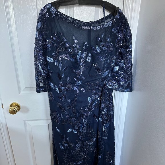 la-femme-sequin-floral-short-sleeve-sheath-gown from Nordstrom - Picture 3 of 9